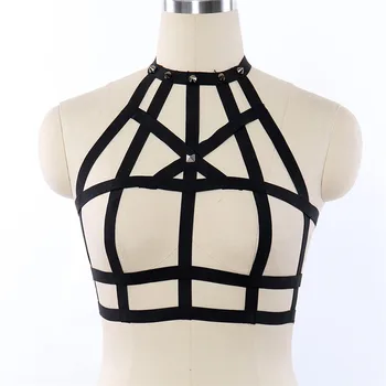 Polyester Body Harness 90s See Through Crop Tops Bodysuit Gothic Body Cage Bondage Harness Lingerie Women Harajuku Cage Bralette
Polyester Body Harness 90s See Through Crop Tops Bodysuit Gothic Body Cage Bondage Harness Lingerie Women Harajuku Cage Bralette