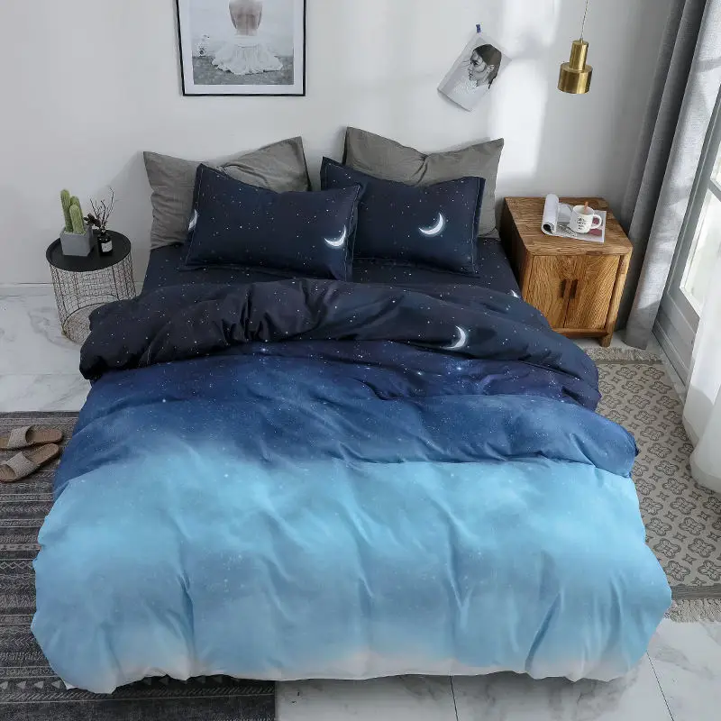 Star Moon 4pcs Girl Boy Kid Bed Cover Set Duvet Cover Adult Child Bed Sheets And Pillowcases Comforter Bedding Set 2TJ-61007
Star Moon 4pcs Girl Boy Kid Bed Cover Set Duvet Cover Adult Child Bed Sheets And Pillowcases Comforter Bedding Set 2TJ-61007