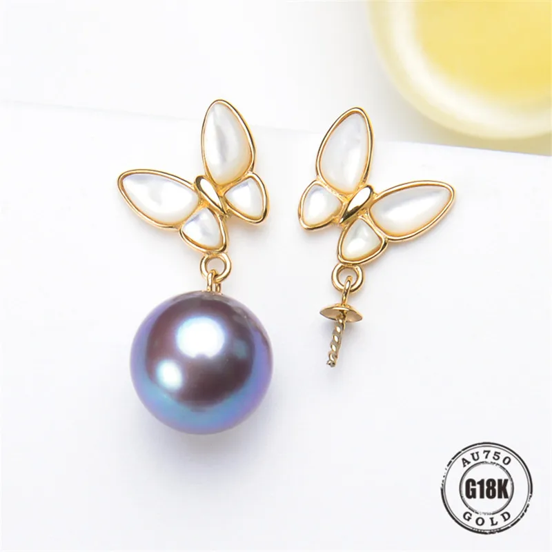 DIY Earrings Jewelry Findings Blank Earrings Bracket AU750 G18K Yellow Gold Simple Bracket Natural Pearl Needle Cap Accessories
DIY Earrings Jewelry Findings Blank Earrings Bracket AU750 G18K Yellow Gold Simple Bracket Natural Pearl Needle Cap Accessories