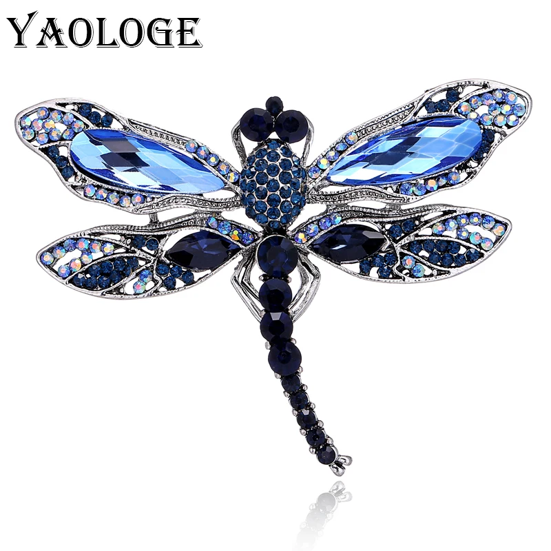 YAOLOGE Fashion Crystal Vintage Dragonfly Brooches for Women Large Insect Brooch Pins Dress Coat Accessories Cute Jewelry Gifts
YAOLOGE Fashion Crystal Vintage Dragonfly Brooches for Women Large Insect Brooch Pins Dress Coat Accessories Cute Jewelry Gifts