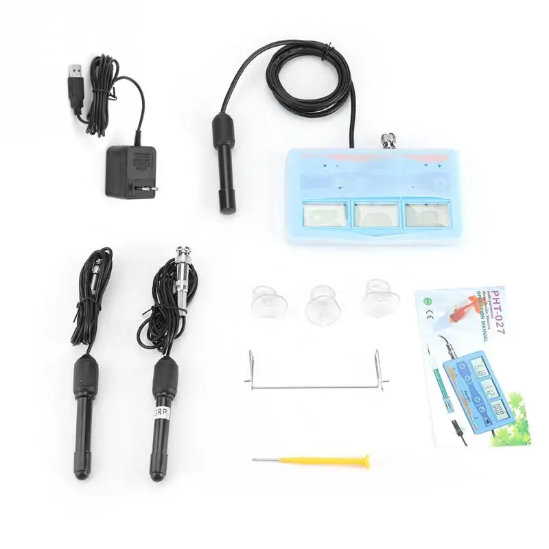 High Precision Water PH Tester Multi-function PH Meter Water Monitor Waterproof ORP EC CF TDS Temperature meter Thermometer