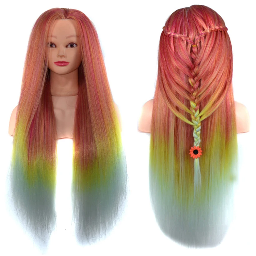 Professional Styling Training Mannequin Head Colorful Rainbow Color Hair Wig Head For Bridal Hairdo Head Training Head TMYKC-11
Professional Styling Training Mannequin Head Colorful Rainbow Color Hair Wig Head For Bridal Hairdo Head Training Head TMYKC-11