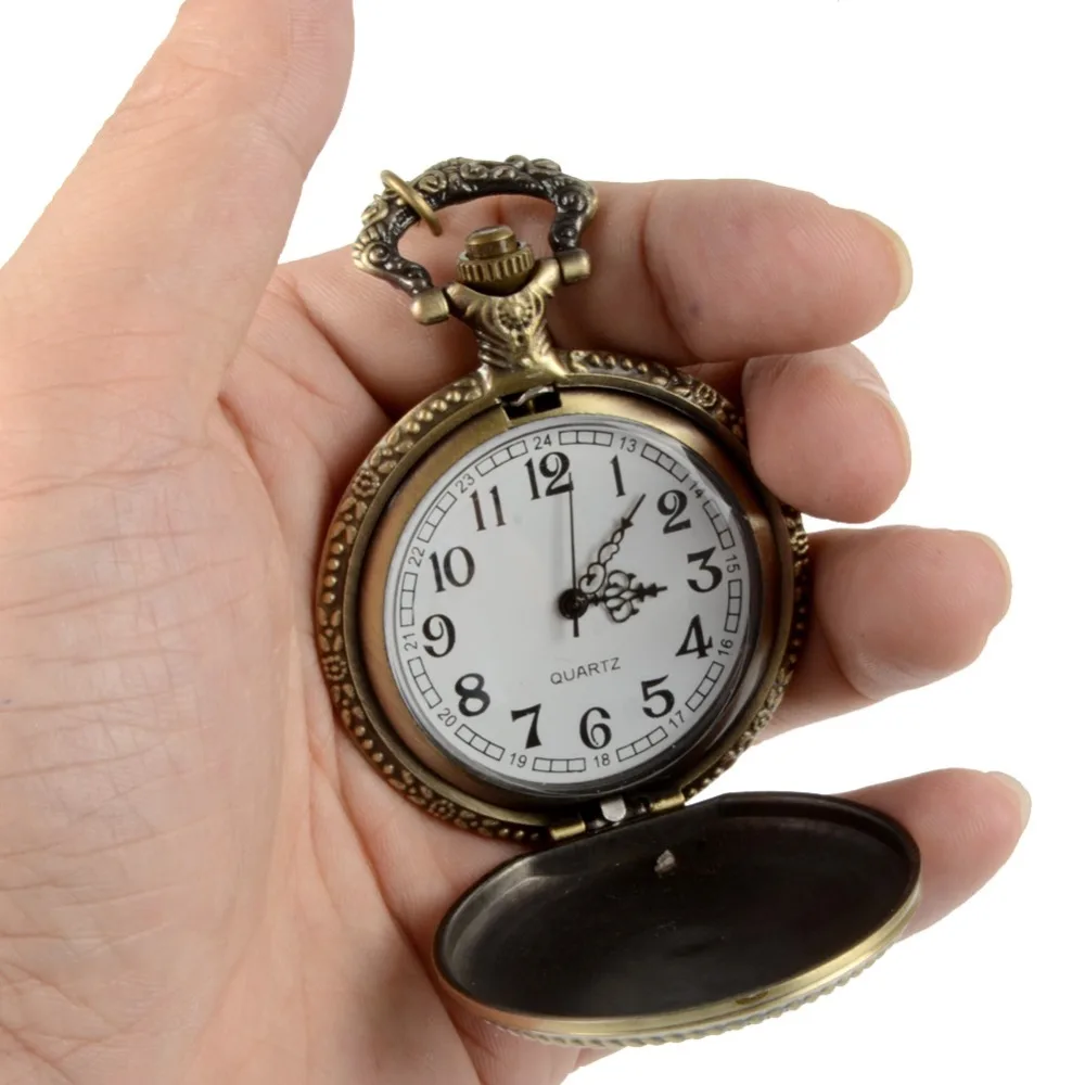 Retro Bronze Quartz Pocket Watch Steampunk Clock Watches with Marine Corps Necklace Watches Mens Christmas Gifts
Retro Bronze Quartz Pocket Watch Steampunk Clock Watches with Marine Corps Necklace Watches Mens Christmas Gifts
