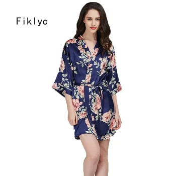 Fiklyc brand floral print sexy women's kimono bathrobes fashion 2019 new design half-sleeve beautiful satin robes nightwear HOT
Fiklyc brand floral print sexy women's kimono bathrobes fashion 2019 new design half-sleeve beautiful satin robes nightwear HOT