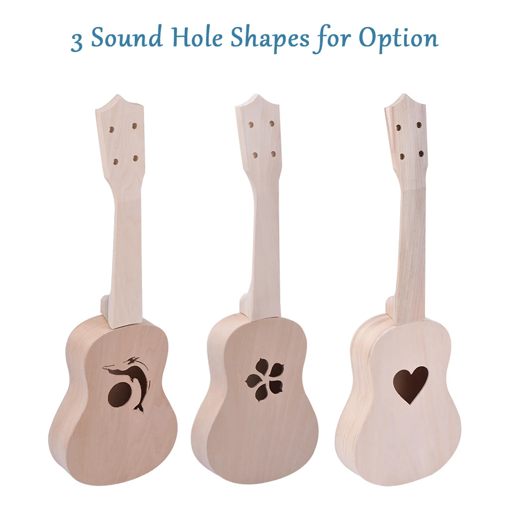 Unfinished 21 Inch Ukulele DIY Kit Ukelele Basswood Body & Neck Plastic Fingerboard & Bridge Nylon String for Ukulele Lovers
Unfinished 21 Inch Ukulele DIY Kit Ukelele Basswood Body & Neck Plastic Fingerboard & Bridge Nylon String for Ukulele Lovers