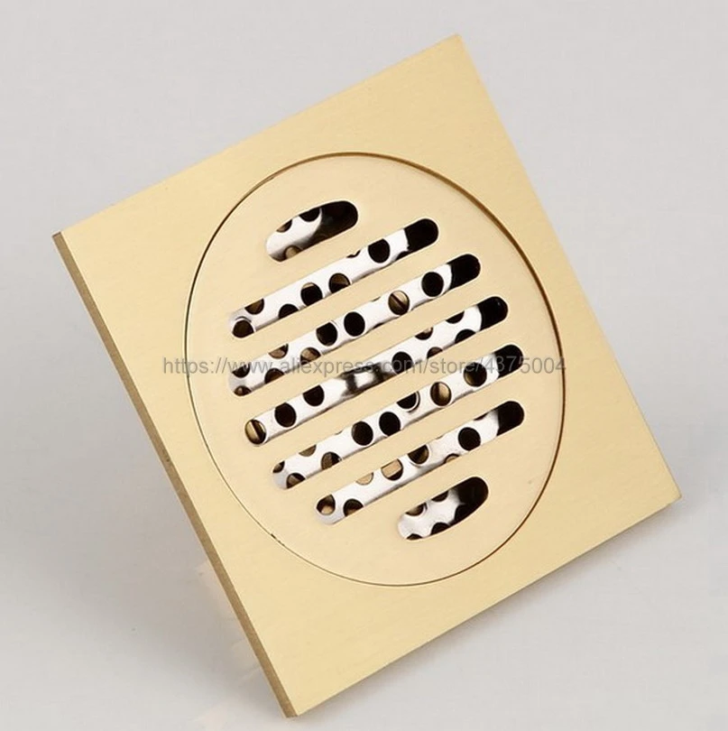 10x10cm Antique Brass Brushed Floor Drain Bathroom Kitchen Shower Roon Porch Square Floor Waste Drain Nhr008
10x10cm Antique Brass Brushed Floor Drain Bathroom Kitchen Shower Roon Porch Square Floor Waste Drain Nhr008