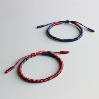 Original Tibetan Buddhist Blessed Good Luck Knots Rope Bracelets Handmade Size Adjustable Buddhism Braided Couple Loyalty Bangle
Original Tibetan Buddhist Blessed Good Luck Knots Rope Bracelets Handmade Size Adjustable Buddhism Braided Couple Loyalty Bangle