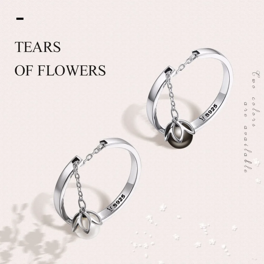 Женская Подлинная серебряная подвеска в виде слезы цветов|Кольца| |