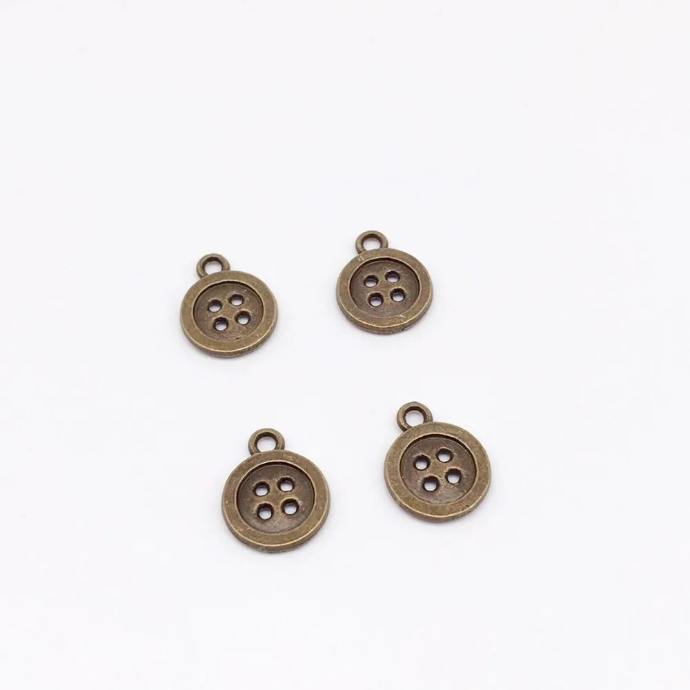 25 pcs Vintage Button Charms alloy pendants fit DIY earring bracelet necklace Jewelry Making | Украшения и аксессуары