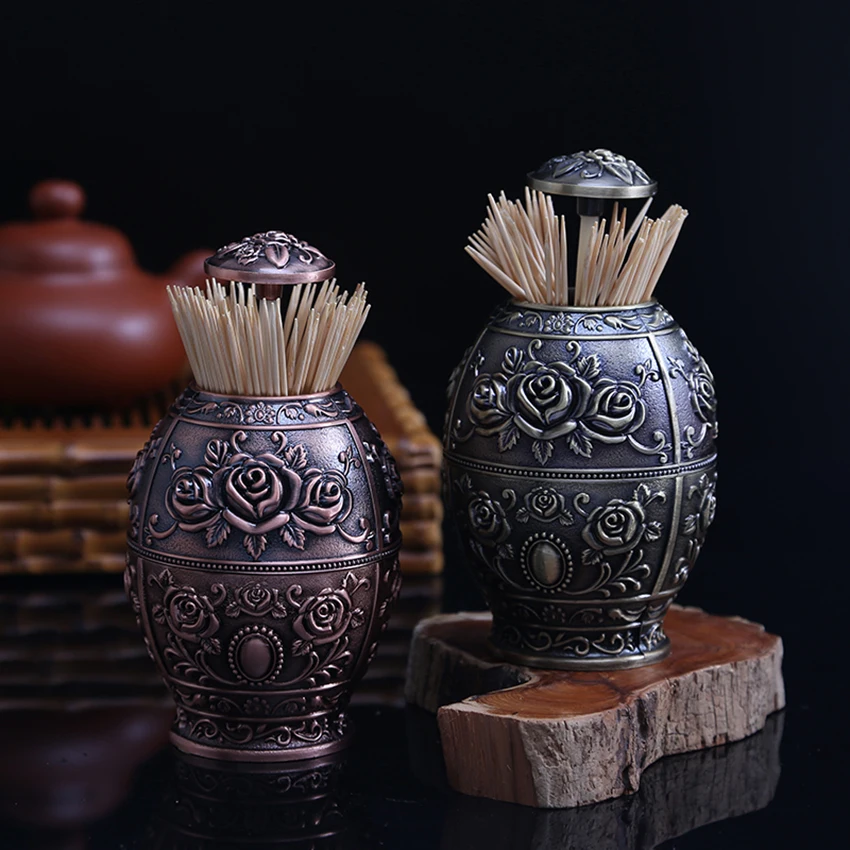 Automatic Pop-Up Toothpick Holder Push-Type Toothpick Container Metal Retro Toothpick Storage Box with Beer Opener at Bottom
Automatic Pop-Up Toothpick Holder Push-Type Toothpick Container Metal Retro Toothpick Storage Box with Beer Opener at Bottom