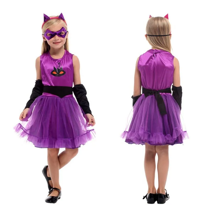 Kids Girl Kigurumi Kitty Catwoman Cosplay Children Halloween Cat animal Costume Carnival Purim Masquerade Stage play party dress
Kids Girl Kigurumi Kitty Catwoman Cosplay Children Halloween Cat animal Costume Carnival Purim Masquerade Stage play party dress