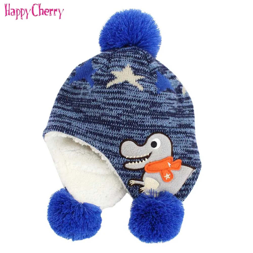 High Quality Infant Baby Boy Hat Dinosaur Printed Triple Fur Ball Warm Winter Caps Embroidered Knitted Wool Cap Newborn Ear Hats
High Quality Infant Baby Boy Hat Dinosaur Printed Triple Fur Ball Warm Winter Caps Embroidered Knitted Wool Cap Newborn Ear Hats