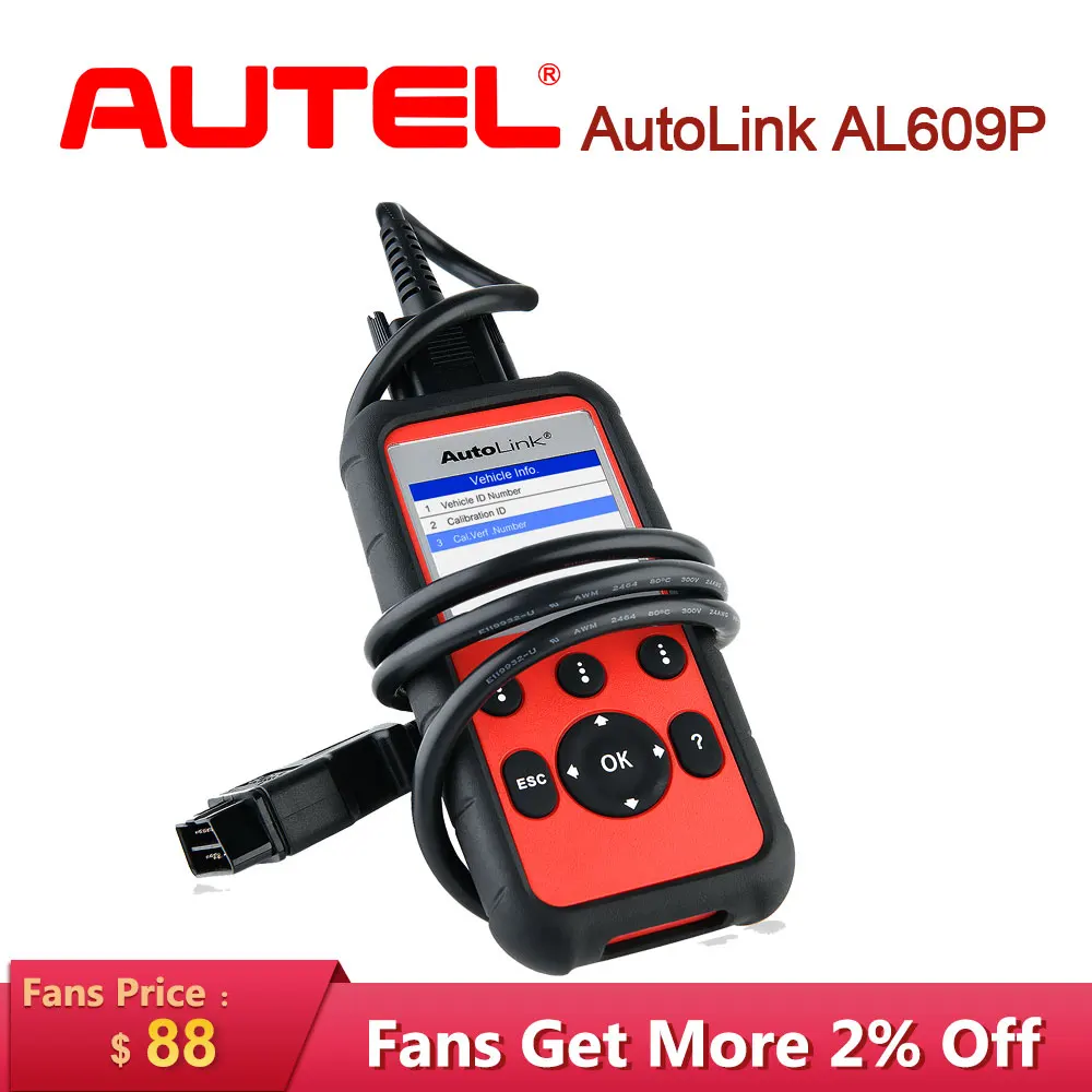 Autel AutoLink AL609P scania Car Diagnostic Auto Tool Scanner OBD2 Code Scan Tool scaner automotriz profesional Diagnostic tool
Autel AutoLink AL609P scania Car Diagnostic Auto Tool Scanner OBD2 Code Scan Tool scaner automotriz profesional Diagnostic tool