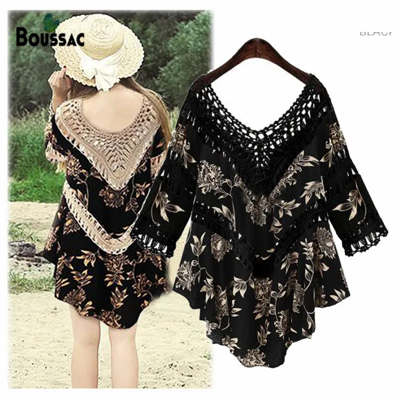 BOUSSAC 2019 blouse women 2 Colors Irregular Women's Blouse V Neck Floral Loose Fitting Chiffon Womens Tops and Blouses Female
BOUSSAC 2019 blouse women 2 Colors Irregular Women's Blouse V Neck Floral Loose Fitting Chiffon Womens Tops and Blouses Female
