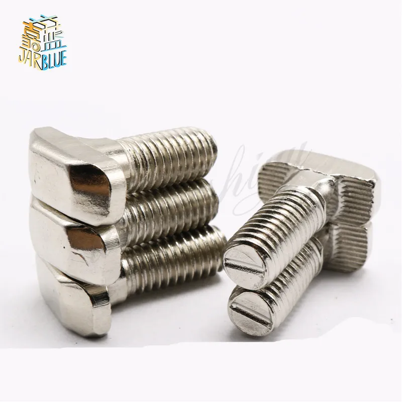 50pcs M5 M6 M8 T Bolt Screws Nickel Plated Hammer Head Bolt Aluminum Connector T Head Screws 20 30 40 45 Aluminum Profile
50pcs M5 M6 M8 T Bolt Screws Nickel Plated Hammer Head Bolt Aluminum Connector T Head Screws 20 30 40 45 Aluminum Profile