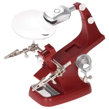 Multi-functional 3X/4.5X Welding Desktop Magnifier with 2 LEDs Alligator Clip Helping Hand Soldering Holder 
Multi-functional 3X/4.5X Welding Desktop Magnifier with 2 LEDs Alligator Clip Helping Hand Soldering Holder