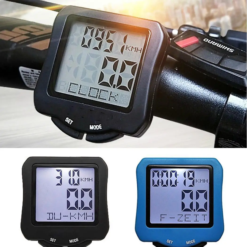

Bicycle bike Computer Bicycle Speedometer Waterproof Wired English Speed Backlight Odometer with one CR2032 battery