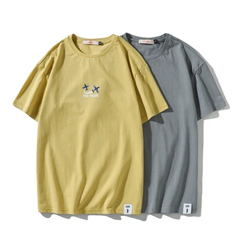 2019 Summer New Fashion Harajuku Couple Loose Japanese Men's Creative Small Plane Printing Cotton Round Neck Short T-shirt
2019 Summer New Fashion Harajuku Couple Loose Japanese Men's Creative Small Plane Printing Cotton Round Neck Short T-shirt