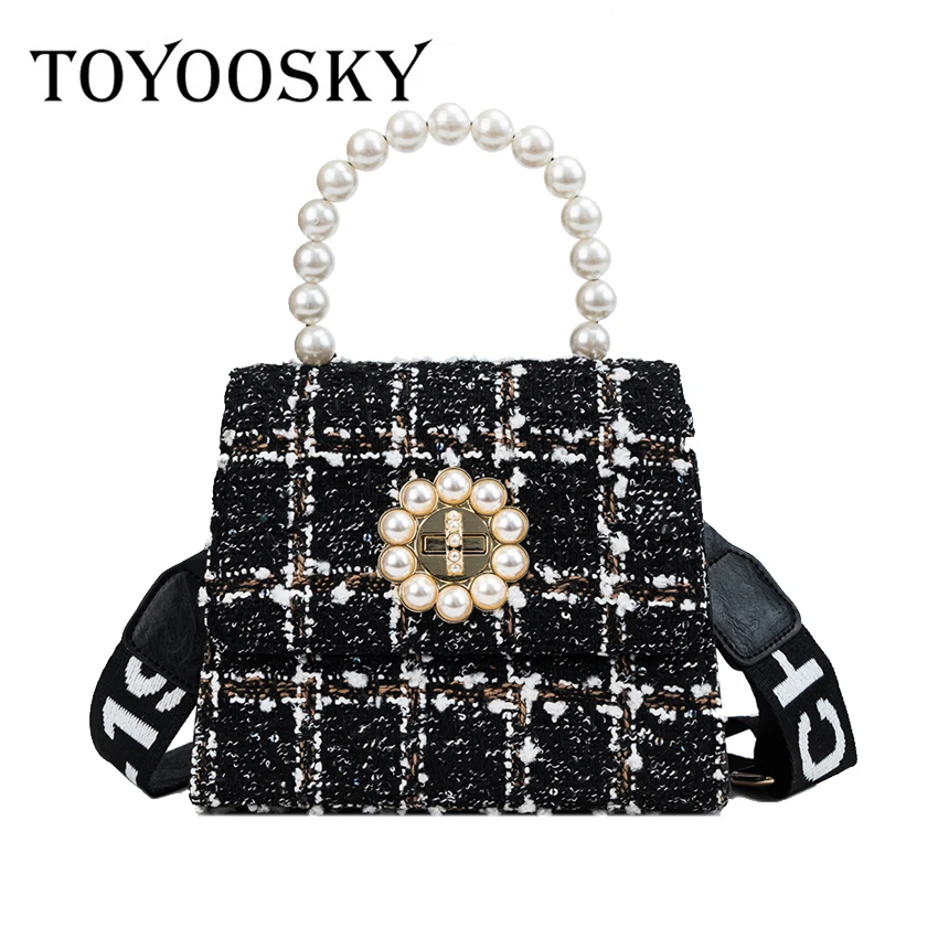 TOYOOSKY Vintage Pearl Handle Bag Woolen Leather Purse Fashion For Women ladies Shoulder Bags Women's Crossbody Messenger bag
TOYOOSKY Vintage Pearl Handle Bag Woolen Leather Purse Fashion For Women ladies Shoulder Bags Women's Crossbody Messenger bag