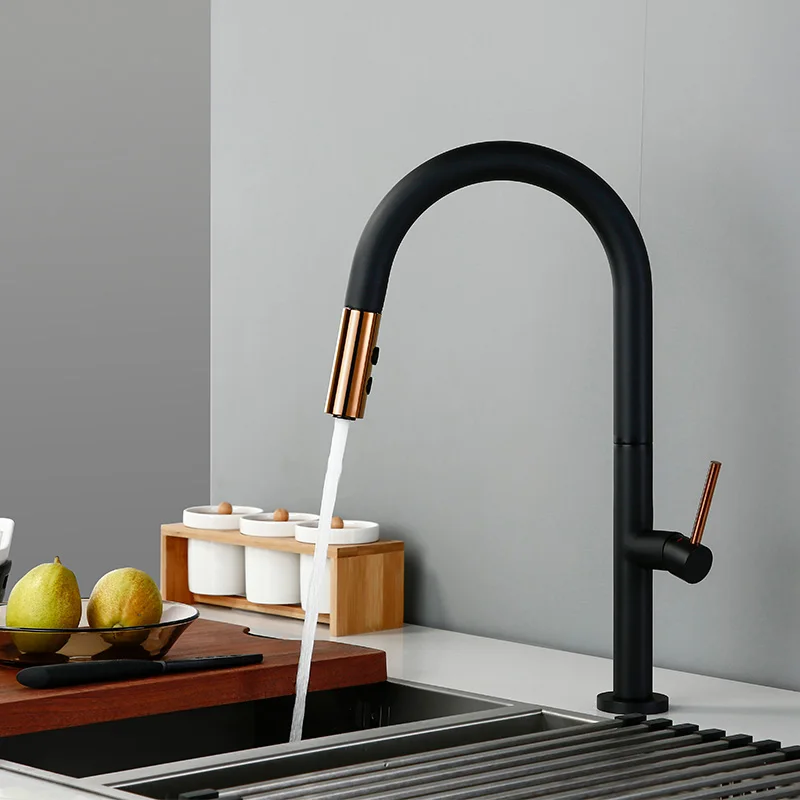 Brass Pull Out Faucet Rotation Spray Mixer Kitchen Faucet Matte Black Cold and Hot Water Single Handle Brass Kitchen Sink Faucet
Brass Pull Out Faucet Rotation Spray Mixer Kitchen Faucet Matte Black Cold and Hot Water Single Handle Brass Kitchen Sink Faucet
