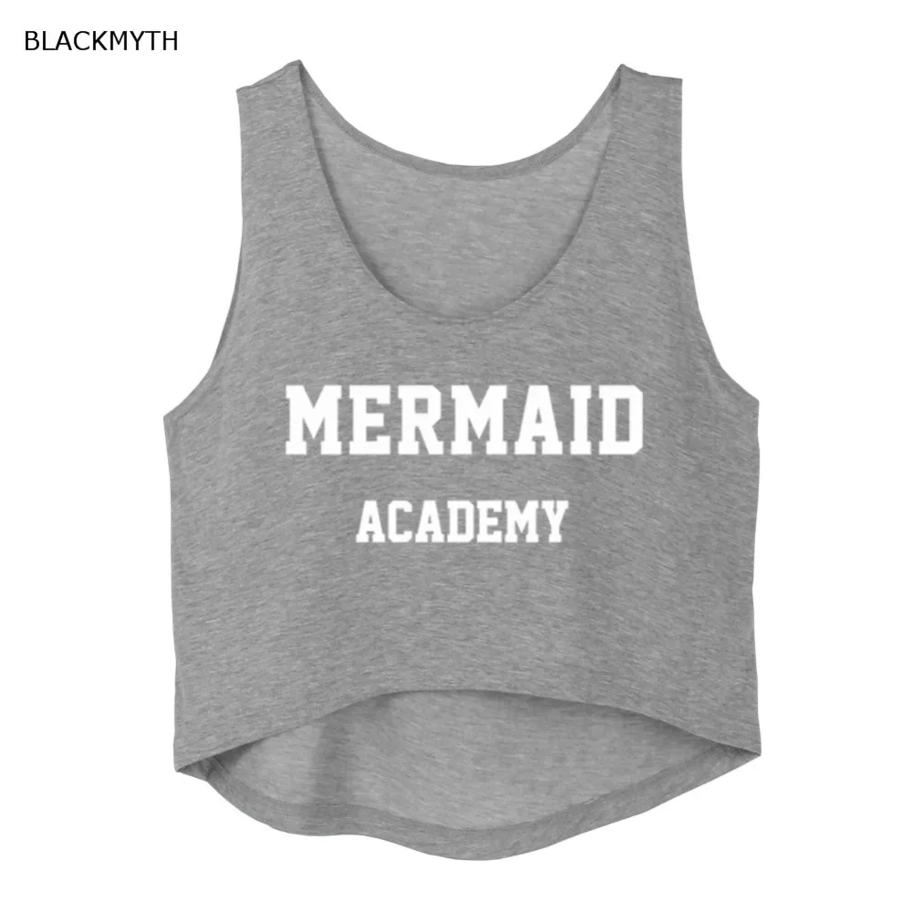 BLACKMYTH MERMAID ACADEMY Letter Sleeveless Print Funny Cotton Summer Tanks Tops Black White Womens Crop Vest Fashion T-shirt
BLACKMYTH MERMAID ACADEMY Letter Sleeveless Print Funny Cotton Summer Tanks Tops Black White Womens Crop Vest Fashion T-shirt