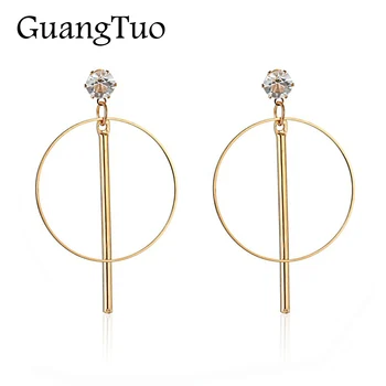 EK2072 Gold Color Minimalist Circle Earrings Contracted Temperament Earrings Long Female Zircon Drop Earrings for Women Gift
EK2072 Gold Color Minimalist Circle Earrings Contracted Temperament Earrings Long Female Zircon Drop Earrings for Women Gift