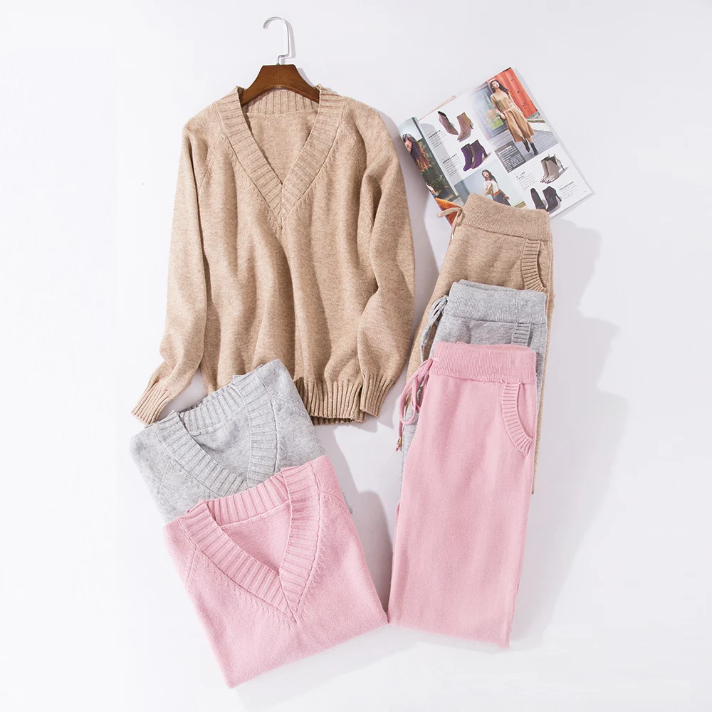 Women sweater suit and sets Casual Knitted Sweaters Pants 2 Piece set Track Suits Woman Casual Knitted Trousers+Jumper Tops set
Women sweater suit and sets Casual Knitted Sweaters Pants 2 Piece set Track Suits Woman Casual Knitted Trousers+Jumper Tops set