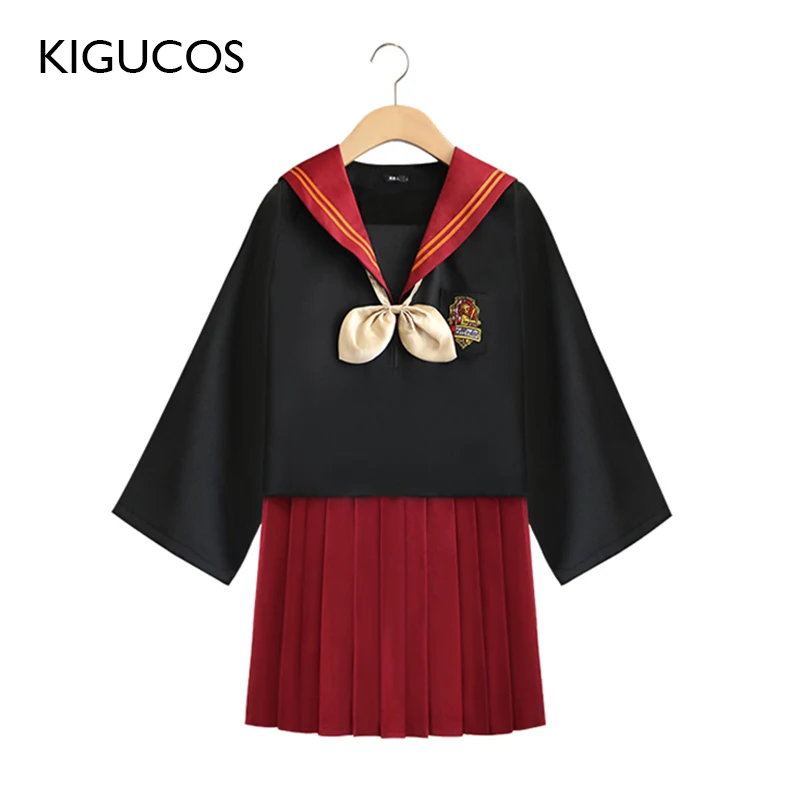 Gryffinfor and Slytherin Sailor Suit Girl Anime Cosplay Costumes for Harri Potter Movie Cosplay Uniform
Gryffinfor and Slytherin Sailor Suit Girl Anime Cosplay Costumes for Harri Potter Movie Cosplay Uniform