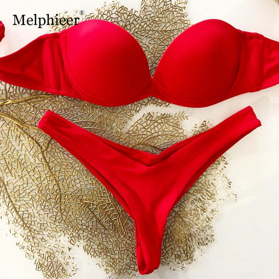 2019 Sexy Underwired Push Up Swimsuit Strapless Brazilian Bikinis Set Swimwear Women Red Bandage Bikini Female Swim Bathing Suit
2019 Sexy Underwired Push Up Swimsuit Strapless Brazilian Bikinis Set Swimwear Women Red Bandage Bikini Female Swim Bathing Suit