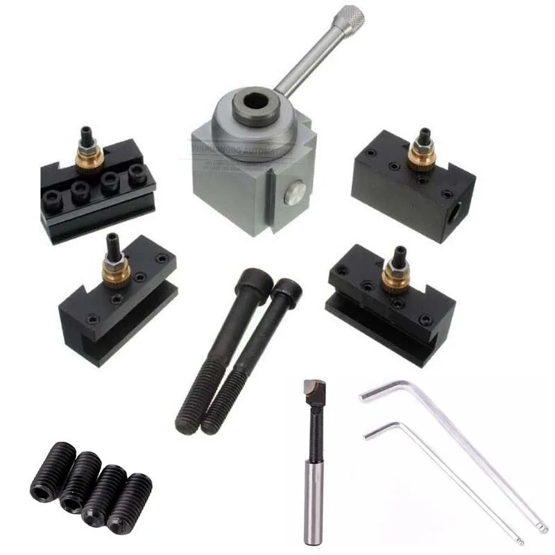Mini Metal Quick Change Tool Post Holder Boring / Turning Facing Holder Kit Set for Table Hobby Lathes
Mini Metal Quick Change Tool Post Holder Boring / Turning Facing Holder Kit Set for Table Hobby Lathes