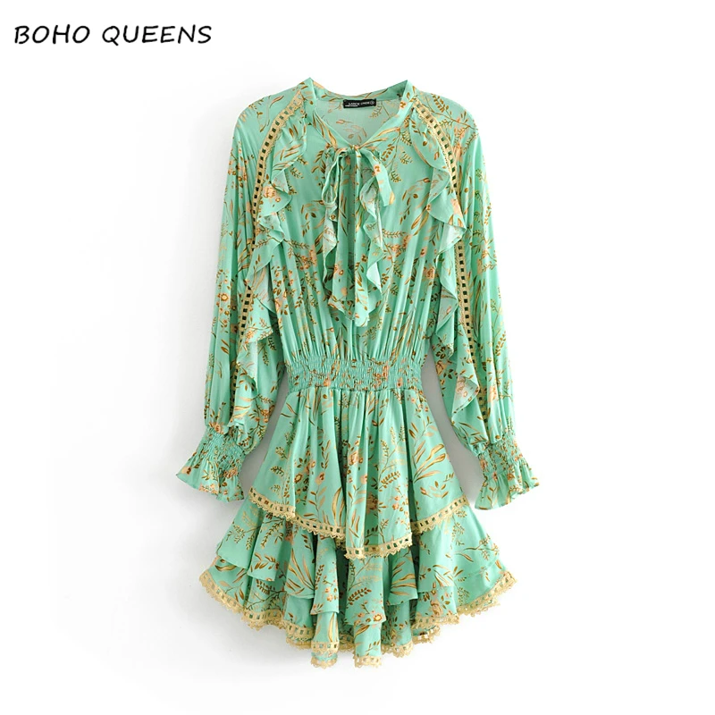 Boho Chic women floral print butterfly sleeve tassel ruffles beach Bohemian mini dresses Ladies bow neck rayon vintage dress
Boho Chic women floral print butterfly sleeve tassel ruffles beach Bohemian mini dresses Ladies bow neck rayon vintage dress