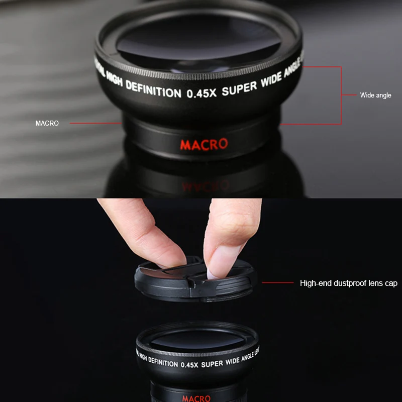 2-in-1 0.45X Wide Angle Lens 12.5X Macro Lens with Clip for Smartphone ING-SHIPPING
2-in-1 0.45X Wide Angle Lens 12.5X Macro Lens with Clip for Smartphone ING-SHIPPING