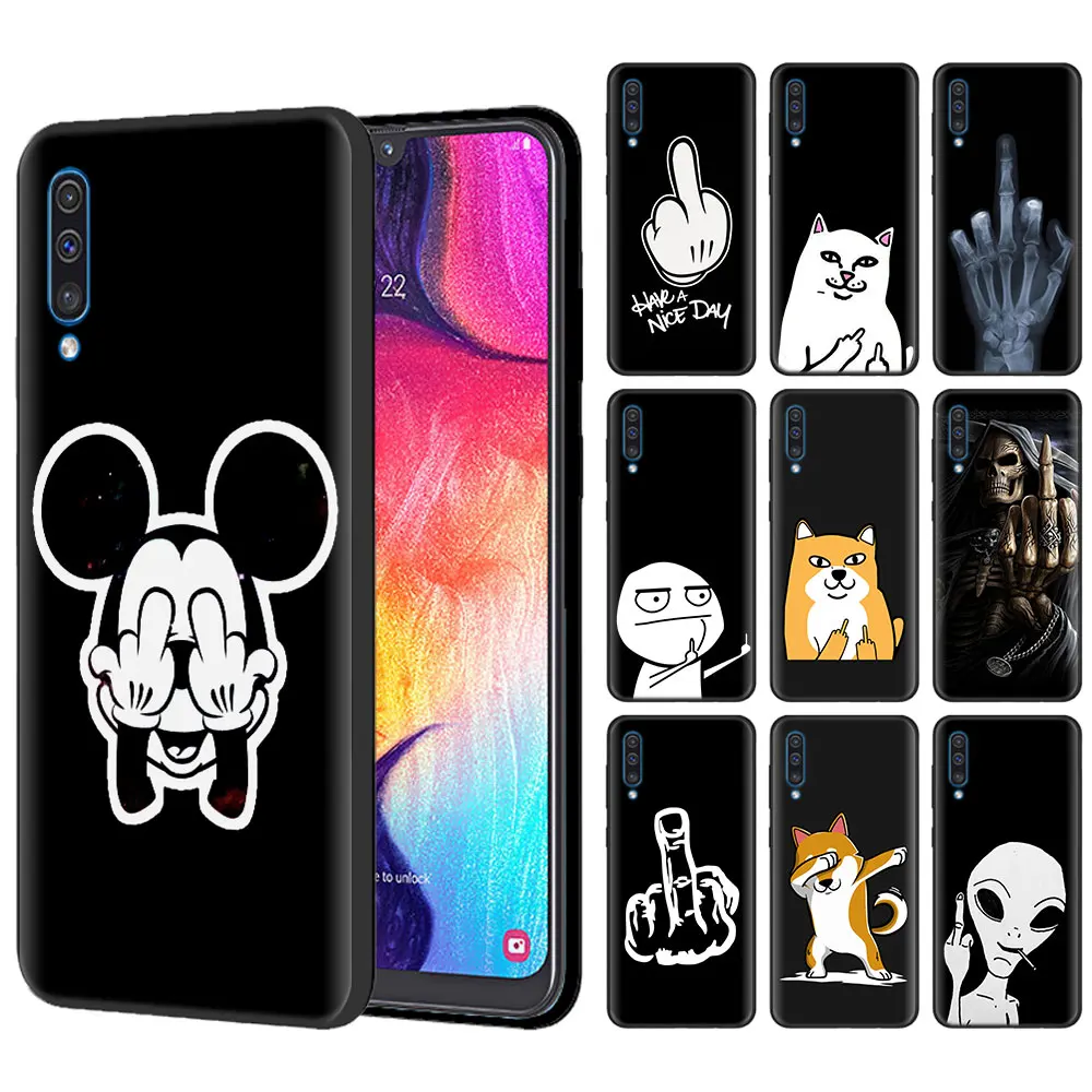 Cartoon Middle Finger Black Silicone Cases for Samsung Galaxy A10 A30 A50 A6 A7 A8+ A9 2018 M20 M30 S10 Plus S10e Case
Cartoon Middle Finger Black Silicone Cases for Samsung Galaxy A10 A30 A50 A6 A7 A8+ A9 2018 M20 M30 S10 Plus S10e Case