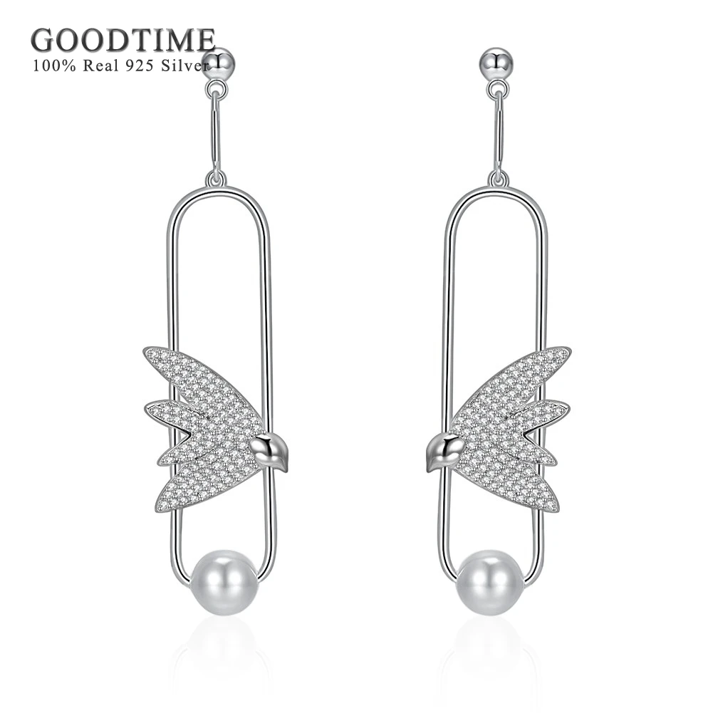 2018 New 925 Sterling Silver Swallows Earrings For Women Pearl Bead Dangle Earrings Lovers Gift Silver 925 Jewelry Jewellery 
2018 New 925 Sterling Silver Swallows Earrings For Women Pearl Bead Dangle Earrings Lovers Gift Silver 925 Jewelry Jewellery