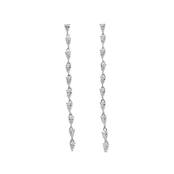 Trendy earrings 2018 long chain Drop cz Earrings Fashion Rhinestones Link Chain Long Earrings for Women Jewelry 
Trendy earrings 2018 long chain Drop cz Earrings Fashion Rhinestones Link Chain Long Earrings for Women Jewelry