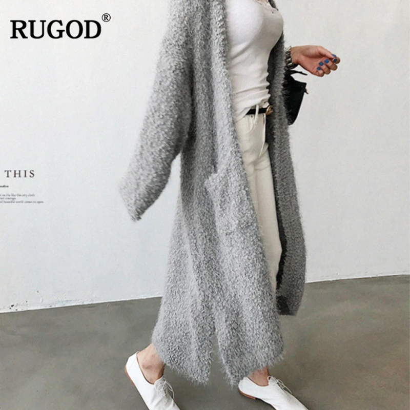 RUGOD 2018 Autumn Fashion Plush Knitted Cardigans With Pockets Wild Long Cardigan Sweater Coat Cardigan Sweater Female Outwear
RUGOD 2018 Autumn Fashion Plush Knitted Cardigans With Pockets Wild Long Cardigan Sweater Coat Cardigan Sweater Female Outwear