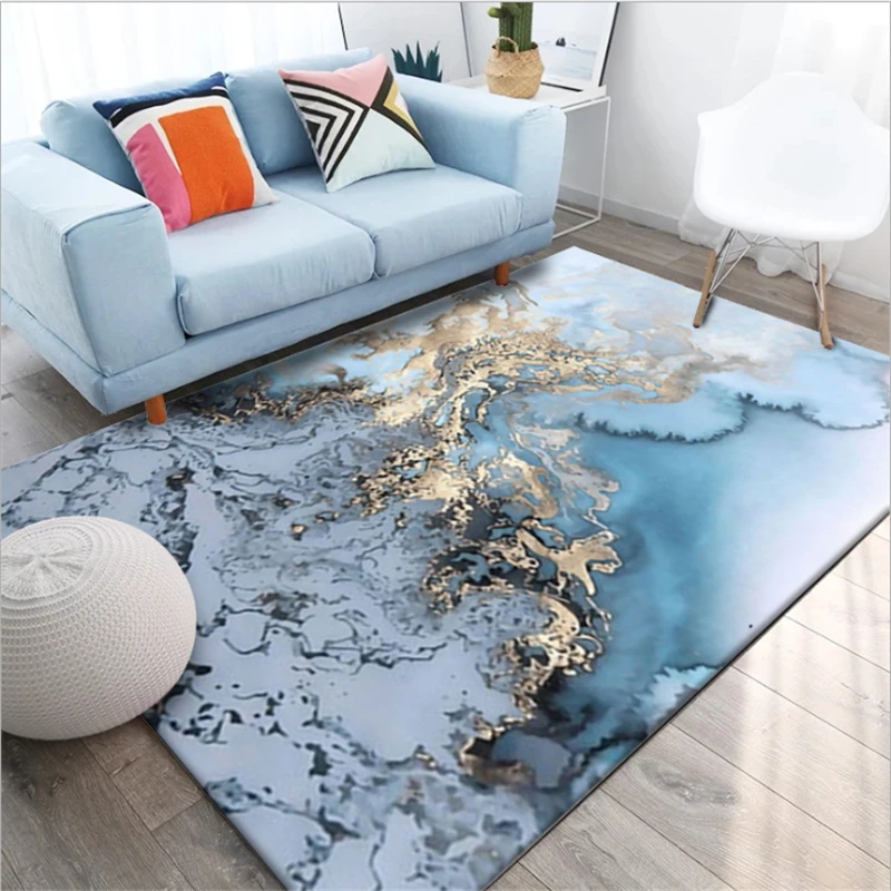 AOVOLL Modern Abstract Art Sky Blue Sea Water Gold Rugs Carpets And Rugs For The Living Room Carpet Kids Room Non-slip Floor Mat
AOVOLL Modern Abstract Art Sky Blue Sea Water Gold Rugs Carpets And Rugs For The Living Room Carpet Kids Room Non-slip Floor Mat
