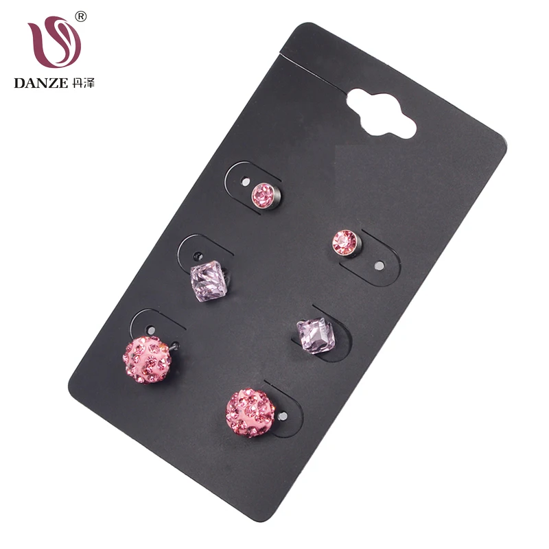 DANZE 3 Pair/lot Pink Crystal Geometric Cube Stud Earrings Set For Children Girls Nickle Free 8mm Small Ball Earing Gift Aros
DANZE 3 Pair/lot Pink Crystal Geometric Cube Stud Earrings Set For Children Girls Nickle Free 8mm Small Ball Earing Gift Aros