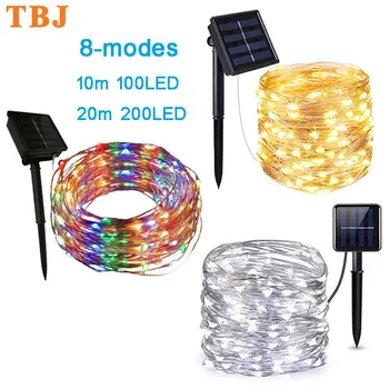 Outdoor Solar Powered String Light 33Ft 72Ft 10M 100 LED 20M 200LED Copper Wire Lighting 8-modes / 2-modes for Fairy Xmas Party
Outdoor Solar Powered String Light 33Ft 72Ft 10M 100 LED 20M 200LED Copper Wire Lighting 8-modes / 2-modes for Fairy Xmas Party