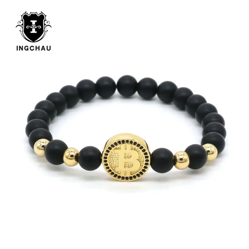 2018 Fashion Bitcoin Bracelet For Men Black Matte Stone Beaded Luxury Bracelet Men Best Friends Gift Pulseira Masculina BT-10
2018 Fashion Bitcoin Bracelet For Men Black Matte Stone Beaded Luxury Bracelet Men Best Friends Gift Pulseira Masculina BT-10