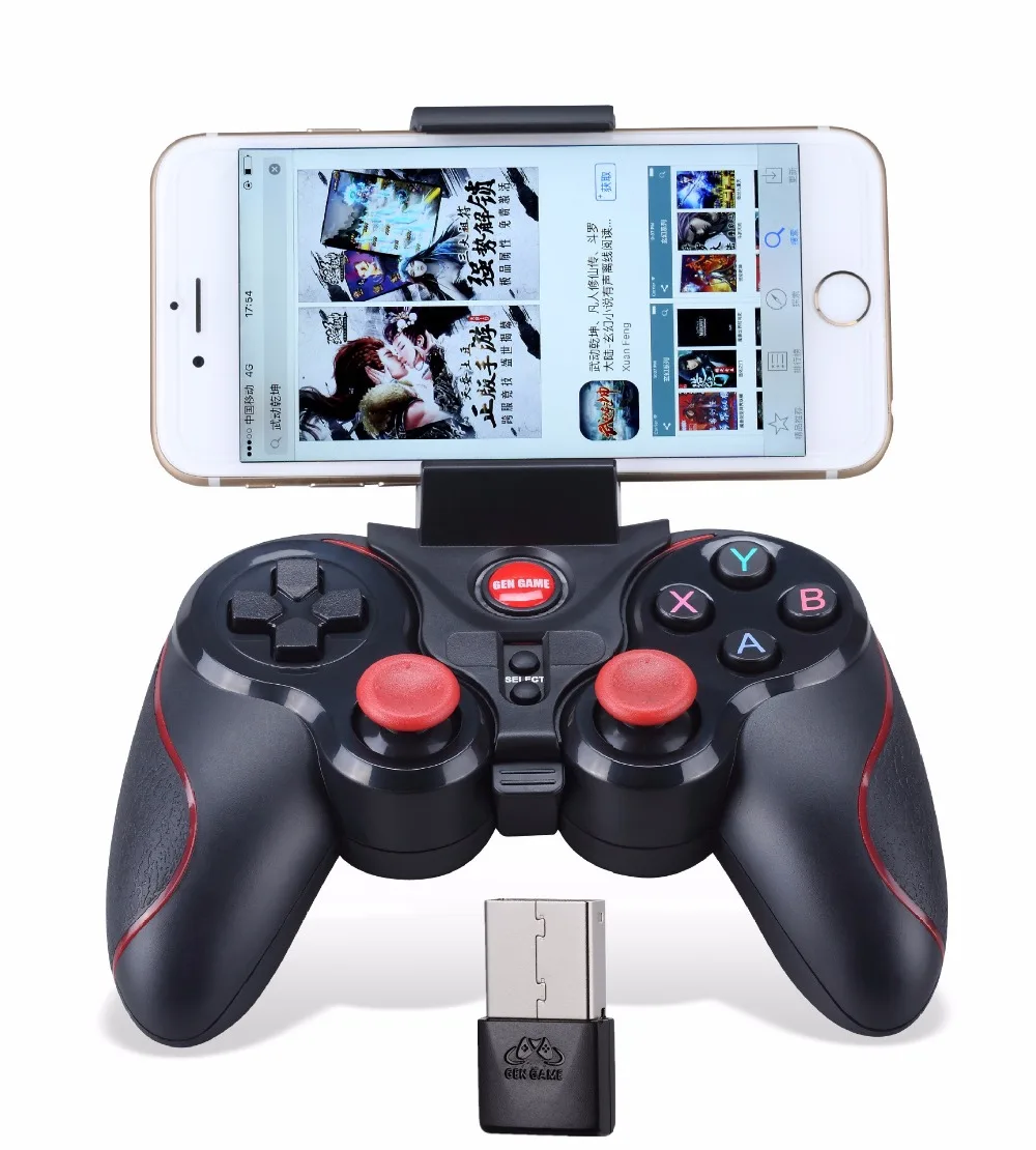 Gen Game S5 Wireless Bluetooth Game Controller Gamepad Bluetooth 3.0 Joystick For Android IOS Phone TV Box Tablet PC With Holder
Gen Game S5 Wireless Bluetooth Game Controller Gamepad Bluetooth 3.0 Joystick For Android IOS Phone TV Box Tablet PC With Holder