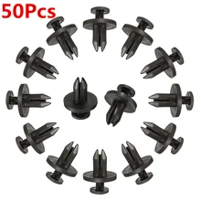 50 pces 6mm 8mm prendedor de pára automático 6mm buraco rebite retentor empurrar a tampa do motor porta do carro guarnição painel clipe fixadores para toyota(China)