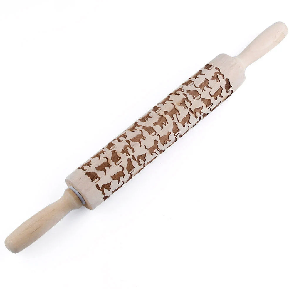 35cm/43cm Dough Roller Rolling Pin Manual Wood Roller DIY Embossing Pasta Multifunction Christmas
35cm/43cm Dough Roller Rolling Pin Manual Wood Roller DIY Embossing Pasta Multifunction Christmas