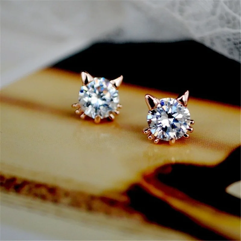 Female Earring Fashion Jewelry New Design 2 Colors Crytal Silver Stud Cat Earrings For Women Girls Fit for Different Clothes
Female Earring Fashion Jewelry New Design 2 Colors Crytal Silver Stud Cat Earrings For Women Girls Fit for Different Clothes