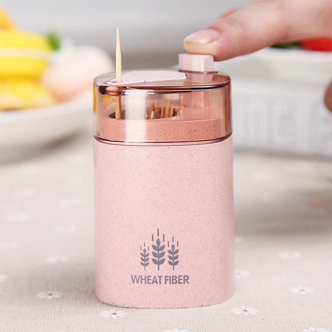 Toothpick Dispenser Automatic Toothpick Holder Container Wheat Straw Household Table Toothpick Storage Box
Toothpick Dispenser Automatic Toothpick Holder Container Wheat Straw Household Table Toothpick Storage Box