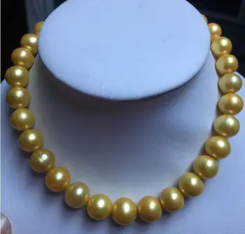 GORGEOUS 11-12mm AAA luster south sea round gold pearl necklace 18inch14K Gold Clasp KKK
GORGEOUS 11-12mm AAA luster south sea round gold pearl necklace 18inch14K Gold Clasp KKK