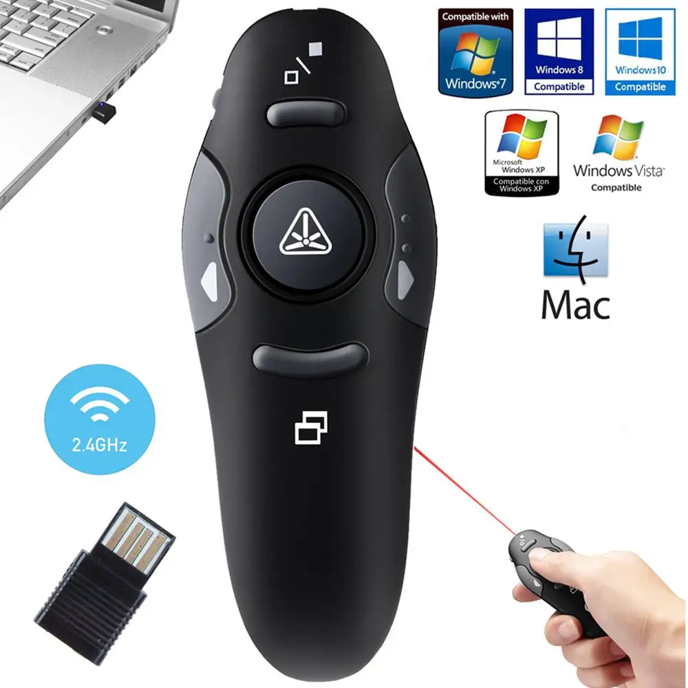 Wireless Presenter Pointer PPT Clicker Pen RF Remote Control for Powerpoint Pointer Pen
Wireless Presenter Pointer PPT Clicker Pen RF Remote Control for Powerpoint Pointer Pen
