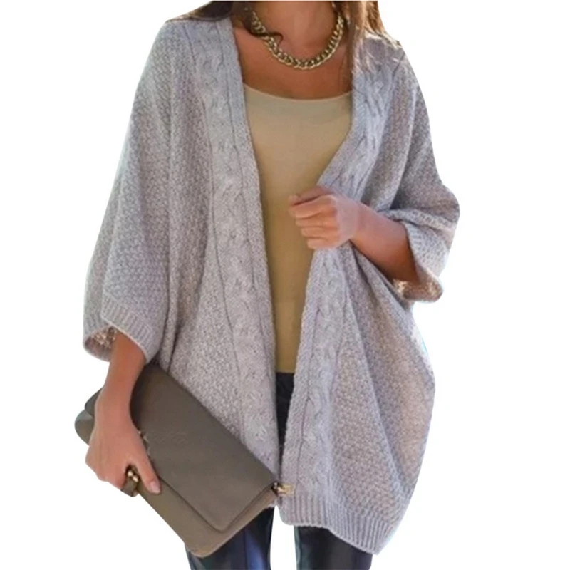 OEAK 2018 New Autumn Winter Drop Shoulder Cardigans Casual Solid Long Sleeve Loose Ladies Knit Sweater Oversize Jumpers Coats
OEAK 2018 New Autumn Winter Drop Shoulder Cardigans Casual Solid Long Sleeve Loose Ladies Knit Sweater Oversize Jumpers Coats