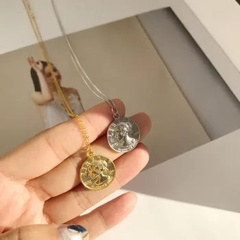 Silvology 925 Sterling Silver Eagle Coin Queen Necklace Gold Texture Female Figure Pendant Necklace For Women Elegant Jewelry 
Silvology 925 Sterling Silver Eagle Coin Queen Necklace Gold Texture Female Figure Pendant Necklace For Women Elegant Jewelry