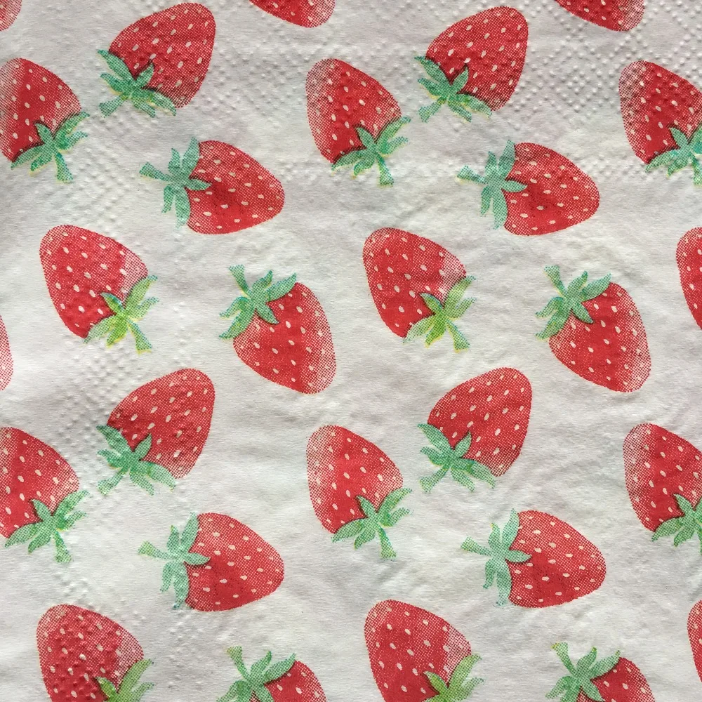 25cm Decoupage vintage table napkin paper cute tissue red strawberry wedding party home dinner cocktail decor cute serviettes 
25cm Decoupage vintage table napkin paper cute tissue red strawberry wedding party home dinner cocktail decor cute serviettes